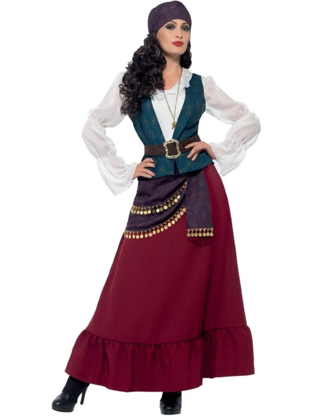 Deluxe Pirate Buccaneer Beauty Costume for Women | Halloween Dress-Up Outfit